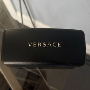 Versace Black and Gold Logo Sunglasses Case